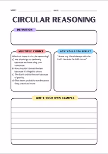 Logical Fallacies Worksheets and Lesson Plans