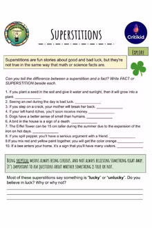 Elementary School Worksheets