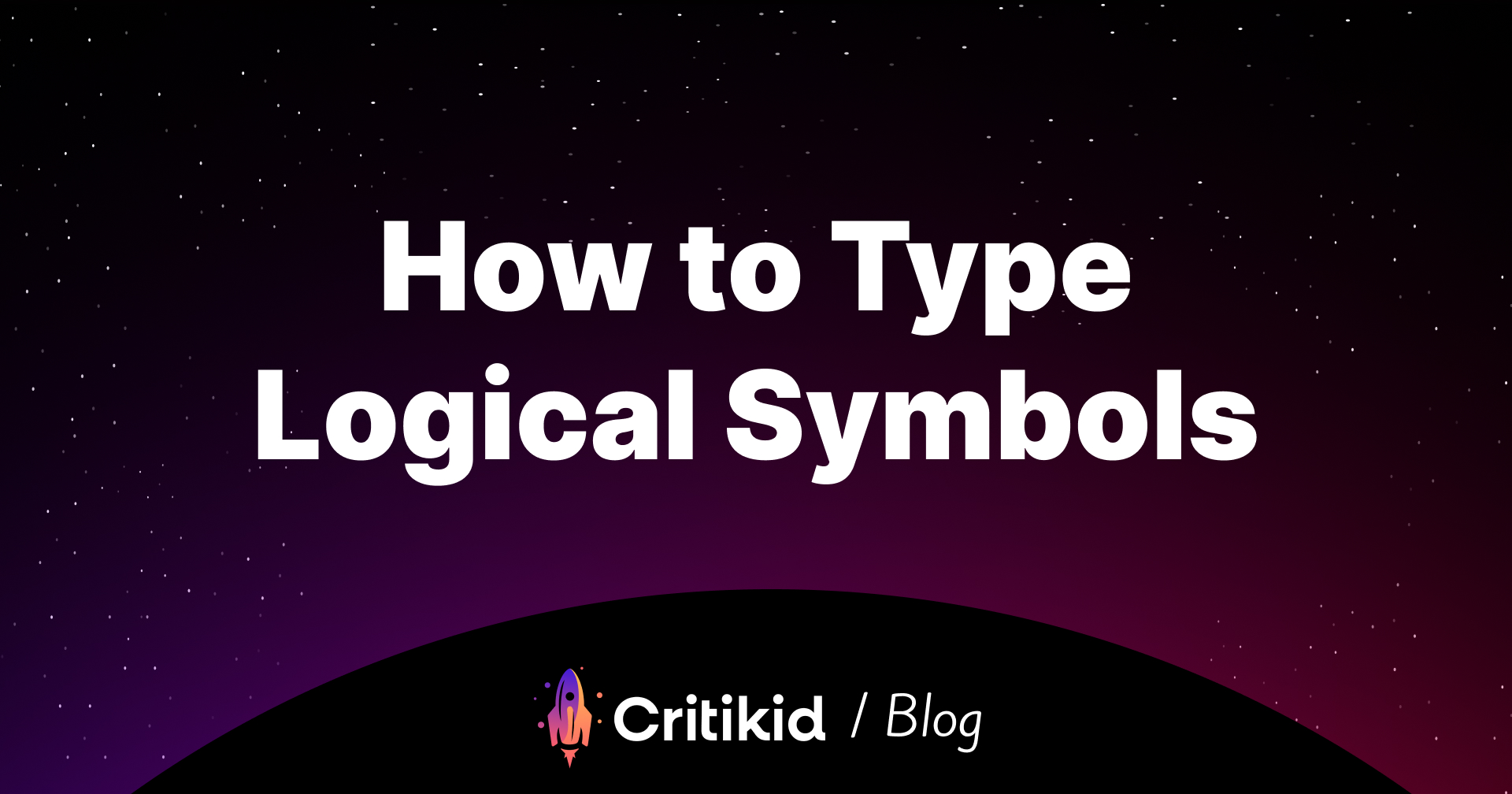 Logical Symbols Keyboard